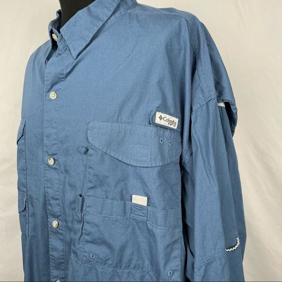 Columbia PFG Fishing Button Front Shirt - Men’s 4XT - Picture 5 of 9